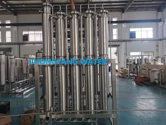 स्टेनलेस स्टील जल आसवन इंजेक्शन के लिए आसुत पानी बनाने की मशीन