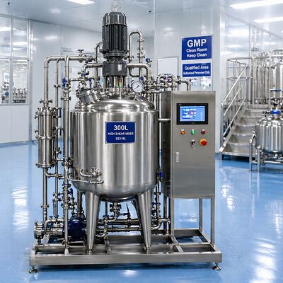 बायोफार्म समाधान तैयार करने की प्रणाली 1000L SS316L कंटेनर के साथ (GMP मानक, टच स्क्रीन नियंत्रण)